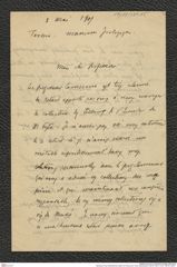 Nachlass Franz Steindachner, Brief von Peracca an Franz Steindachner (02.05.1907), Inv.Nr. 389.05, Seite 1
